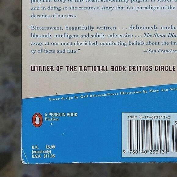 Vtg 90s Book | The Stone Diaries by Carol Shields - Picture 4 of 11